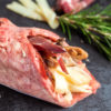 Cannolo di carne artigianale ripieno di funghi, speck e provola Cannolo di carne artigianale ripieno di funghi, speck e provola