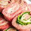 Spiedini di girelle artigianali di carne di scottona e maiale con ripieni misti Spiedini di girelle artigianali di carne di scottona e maiale con ripieni misti