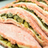 Tramezzini artigianali di carne scottona / maiale da allevamenti italiani ripieni di friarielli e provola Tramezzini artigianali di carne scottona / maiale da allevamenti italiani ripieni di friarielli e provola