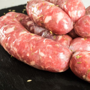 salsiccia, finocchietto, pepe, sale